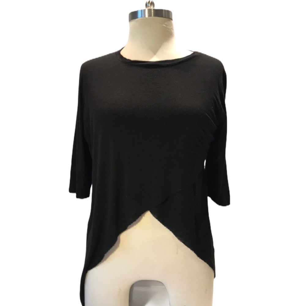 Benjamin Jay Black Asymmetrical Cut Top Bl…